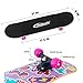 Nattork Skateboards 31 Inch Cute Complete Skateboard Wood 9 Layer Canadian Maple Trick Skate Boards for Boys Girls Youth Teens Beginner
