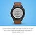 Garmin Fenix 6X Sapphire, Premium Multisport GPS Watch, Features Mapping, Music, Grade-Adjusted Pace Guidance and Pulse Ox Sensors, Black with Brown Leather Band