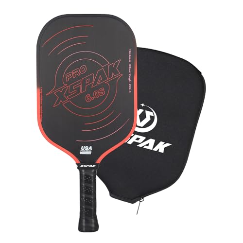 Image of XS XSPAK Carbon Fiber Pickleball Paddle - Tournament Edition - World Champion Surface Technology Options Pickleball Racket - USAPA Polypropylene Honeycomb Paddle with Cushion Comfort Grip