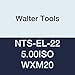 Walter Tools NTS-EL-22 5.00ISO WXM20 Carbide NTS Threading Inserts, External Thread, Full Profile, ISO Metric 60 Degree (Pack of 10)