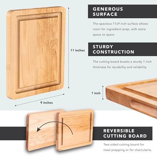 Tabla de cortar de madera maple Rossie Home 11x9 pulgadas miniatura 2