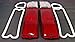 Performance PFM-967244 Tail Light Reverse Lenses with Gaskets, Left and Right, Textured, Set of 8 for 1969-1972 Chevy Blazer; 1967-1972 Chevy C10 Pickup; 1967-1972 Chevy C20 Pickup