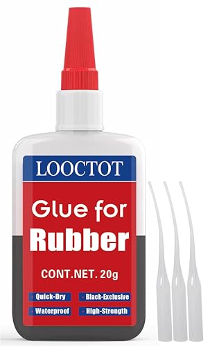 LOOCTOT Black Rubber Glue,Super Instant Glue Bonding Between Rubbers,Rubber and Other...