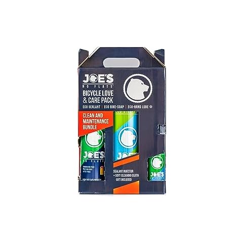 JOES-NO-FLATS Unisex Adult Kit PULIZIA E MANUTENZIONE (SAPONE + SIGILLANTE + LUBRIF, Black, One Size Cover