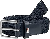 Tommy Hilfiger Unisex Kinder Geflochtener elastischer Gürtel KA0KA00034 Gürtel, Blau (Space Blue), S-M