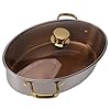 Focket Fish Steamer, Oval Shape for Long Fish Star Shaped Non Stick Finish Steamer Pot, Multi Use Cookware with Rack Ceramic Lid for Steaming Boiling Soup Seafood #3