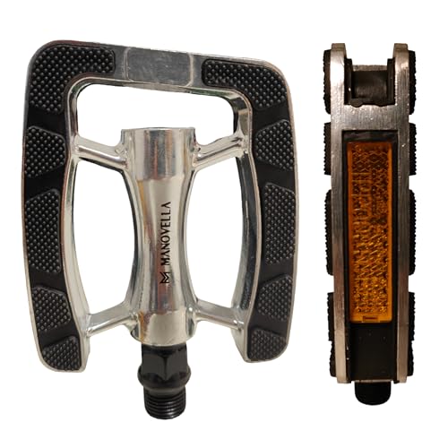 Manovella Fahrrad Pedale - Komfort mit Antirutsch Auflage Gleitlager 9/16...