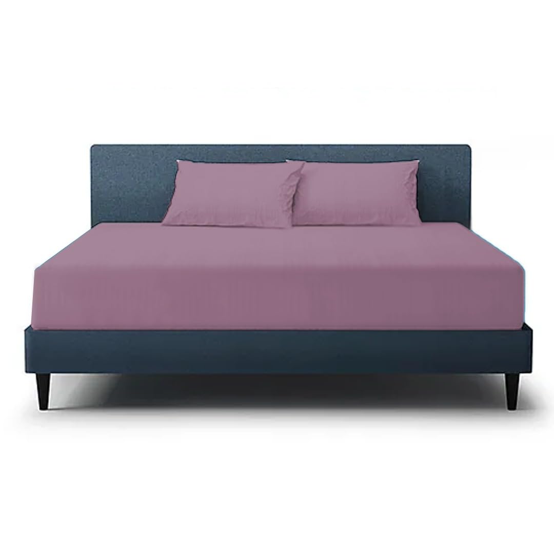 ZIYA HOMES Pink Single Fitted Sheet - 25cm Deep Pockets Premium Quality Poly Cotton Breathable, Fade Resistant Easy Care Bed Sheet, Hotel Quality Bedsheet โ image 1