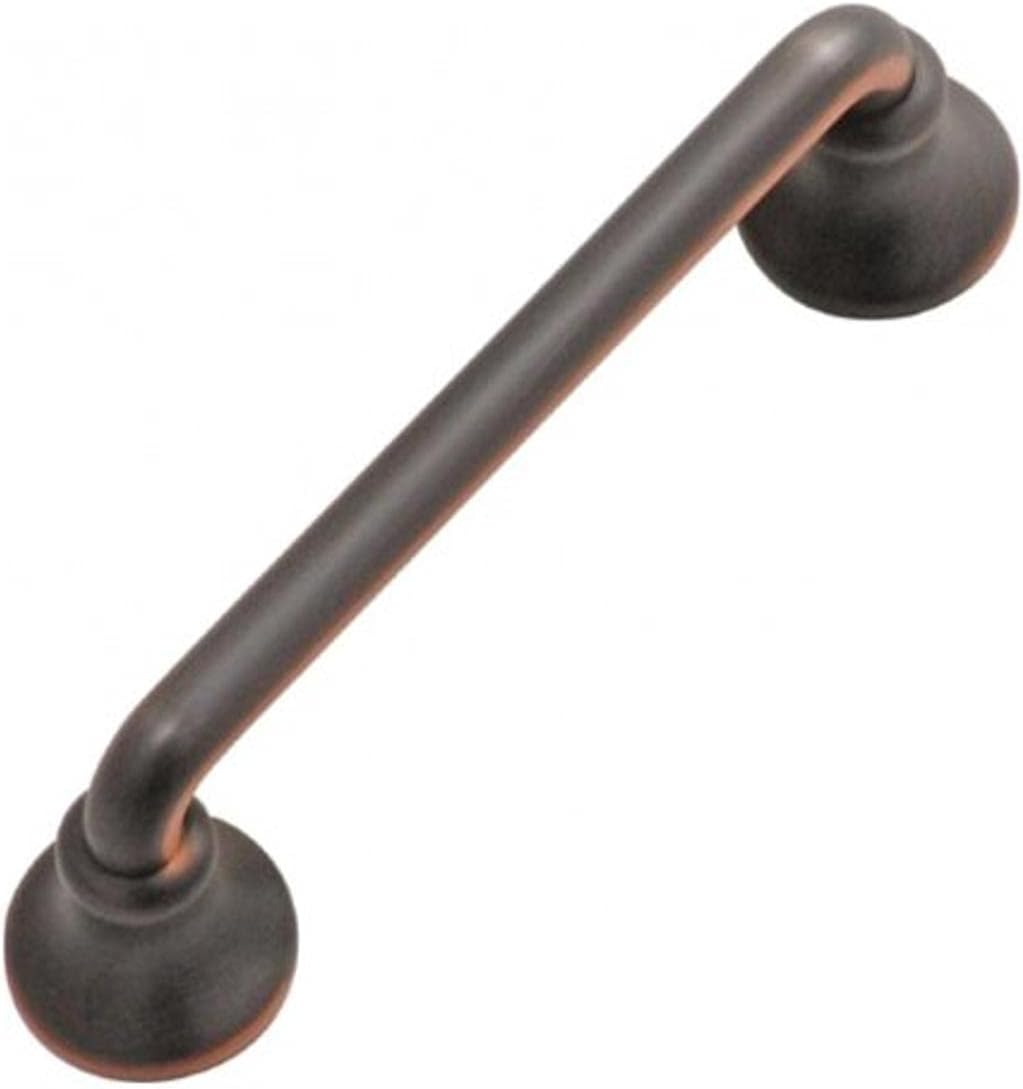 Hickory Hardware 1 Pack Solid Core Kitchen Cabinet Pulls, Luxury Cabinet Handles, Hardware for Doors & Dresser Drawers, 3 Inch Hole Center, Oil-Rubbed Bronze Highlighted, Savoy Collection