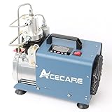 Acecare PCP Air Compressor 4500psi 110v High Pressure Air Pump Intelligent Digital Electric Pump for PCP Rifle Paintball Scuba Tank Fill