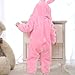 Boys Girls Casual Hooded Romper Long Sleeve Cartoon Animal Plush Zipper Jumpsuit for Cosplay Costume (Pink, 9 Years)