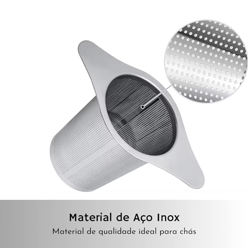 Infusor de Chá, Infusor de Chá Inox, Infusor para Chá, Coador de Chá, Filtro de Chá