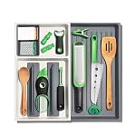 OXO Good Grips Drawer, Large Expandable Kitchen Tool Organizer, White - Image 2
