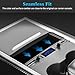 Eaglewireless Tesla Car USB Hubs for Model 3(2021-2023) / Model Y(2021-2024), Mobile Fast Charger Station with Retractable Cables, Tesla Model 3 Model Y Accessories Gift for Tesla Owners