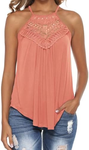 Bluetime Halter Tops for Women Sexy Sleeveless Lace Crochet Dress...