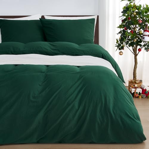Duvetnova Weihnachtsbettwäsche 155x220 Grün 3 teilig Superweiche...