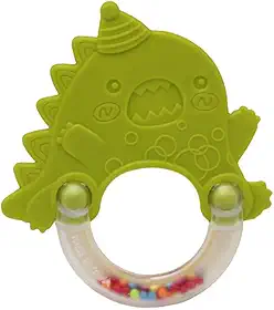 Mordedor para Bebê com Chocalho Bolinhas Coloridas Brinquedo Crianças Estímulo Sensorial Livre de BPA Pegada Ergonômica A partir de 3 Meses