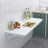 Weißer multifunktionaler Wand-Klapptisch, großer Stauraum auf kleinem Raum, einfach zu...