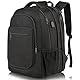 MATEIN Rucksack Herren 17,3 Zoll, Erweiterbarer Laptop Rucksack mit USB Ladeanschluss, Groß Business Reise Backpack Damen, Wasserdicht Anti Diebstahl Rucksäcke Arbeit Tasche, Schwarz