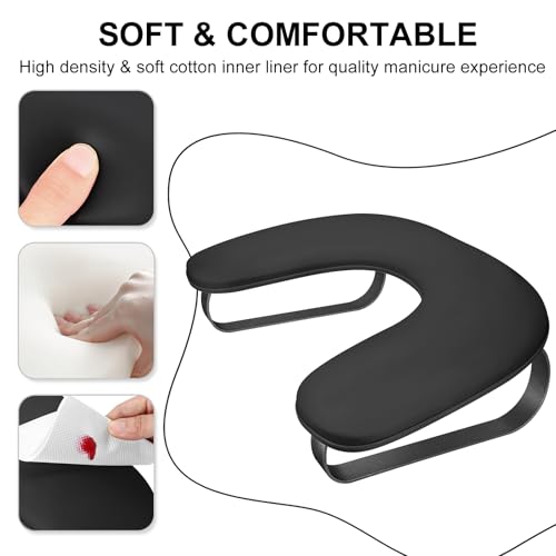 Accoudoir pour manucure anti fatigue repose-main en cuir lavable - 6
