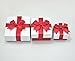 Paialco Jewelry Package Paper Gift Box Red Ribbon Bow-Knot 3-Inch by 3-Inch