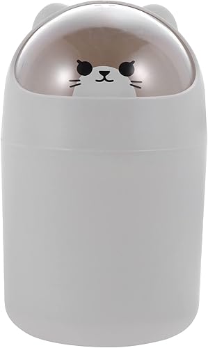 Miniatura 1 de Cabilock Cesta de animales con soporte pequeño para cubo de basura para papelera, hogar, tocador, oficina, mini gris, pequeño con cocina, baño,