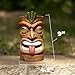 VP Home Tiki Head Solar Light for Home Decor and Outdoor Decor Cocktail Tiki Solar Powered Flickering LED Solar Garden Decor Tiki Outdoor Bar Decorations