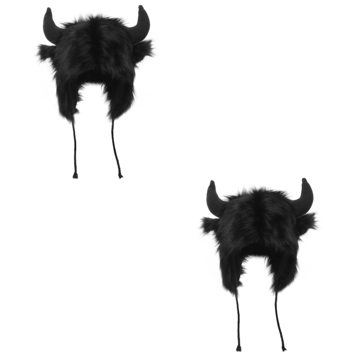 FRCOLOR Tapa del oído de bocina Sombrero gracioso divertido fiesta sombreros de disfraces de animales sombrero lindo sombrero con orejas de animales sombreros Felpa Negro