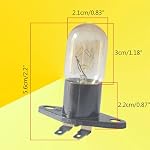 4 Pack Microwave Replacement Light Bulbs 2A 250V 20W 2Pin Light Bulb Replacement for Microwave Oven Refrigerator Light Lamp with Base Kitchen Accessories
