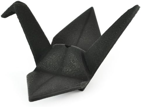 Iwachu Cast Iron Origami Crane Incense Stick Holder & Paperweight - Black