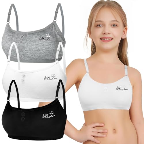 Sujetador deportivo para niñas de 10 a 14 años pack de 3 top de entrenamiento