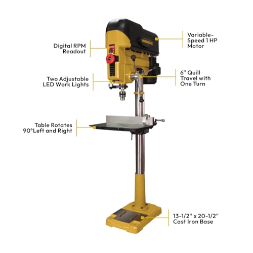Image of Powermatic 18-Inch Floor Drill Press, Variable Speed, 1 HP, 115 /230V 1Ph (Model PM2800B)