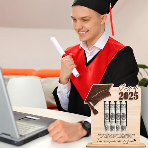 Graduation Money Holder 2025, Graduate Cash Holder, 2025 Money Holders Graduation Gift, Cash Envelope Senior College University Gifts For 2025 Graduates, Class Of 2025 Present (Money Holder Sign)2