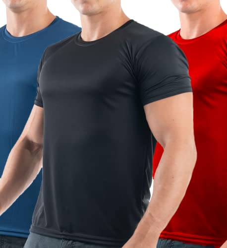 Kit 6 Camiseta Masculina Dry Fit Malha Fria Academia Fitness Corrida Básica Treino DH Pollo (as2, al