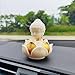 Motaney Golden Buddha Car Dashboard Decoration, Lotus Buddha Decor for Dash, Cute Car Accessories for Women/Men, Fo Bao Ping an
