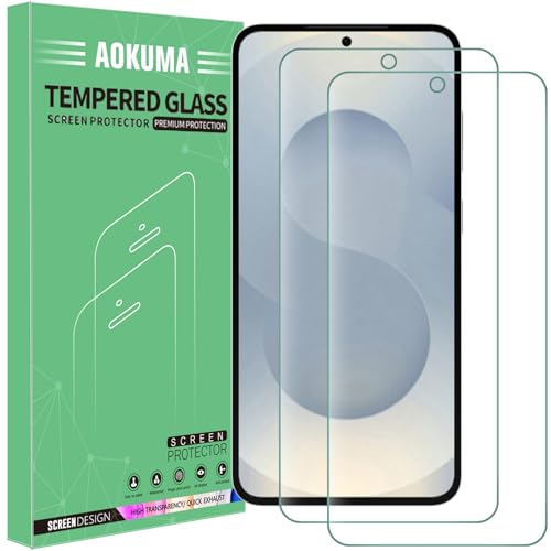 Verre Trempé compatible Samsung Galaxy S25 Edge / S25 Plus 5G, AOKUMA [Lot de 2] Protection d'écran Pour Samsung S25+ [0.26mm] [Extrêmement résistant aux...