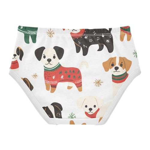 Toddler Underwear Floral 2t Cotton Cute Panties Girl Flower Kids Briefs Undies Cute Dogs Christmas2