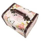 Petit coffret à bijoux vintage – idéal pour décorer votre salon ou votre salle de bain, gagner de la place, ranger votre maquillage ou vos bijoux