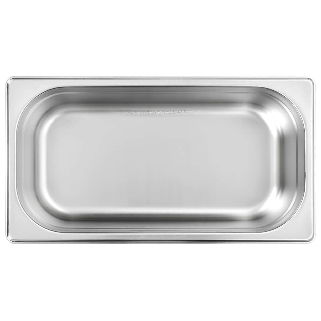 8 recipientes para gastronomía, GN 1/3, 100 mm, de acero inoxidable, para Bain-Marie Chafing-Dish, buffet, catering, gastronomía, mantener caliente y guardar