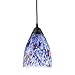 1 Light Pendant In Dark Rust And Starlight Blue Glass - LED Offering Up To 800 Lumens (60 Watt Equivalent) With Full Range Dimming. Includes An Easily Replaceable LED Bulb (120V). 406-1BL-LED by Elk Lighting