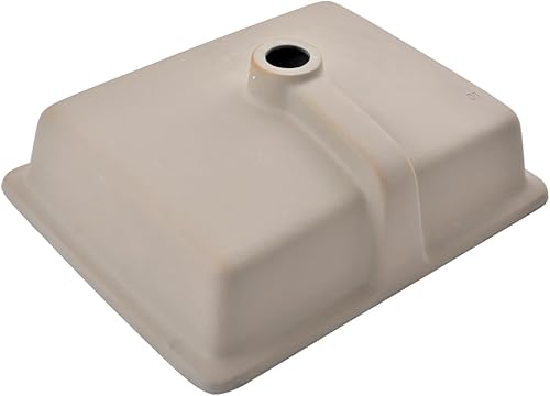 Miniatura 7 de Fregadero de baño rectangular de 20 x 15 pulgadas, color negro, de porcelana, cerámica, arte moderno, lavabo bajo encimera con desbordamiento