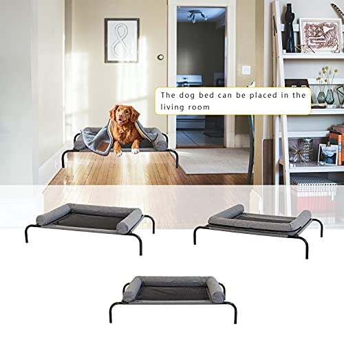 Objoy Original Elevated Dog Bed Protable Raised Pet Cots With Soft Side For Large Medium Small Dogs, Sturdy Frame& Breathable Mesh For Indoor Outdoor Use (L) #TOP6