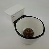 300ml/10.14oz Creative and personalized toilet, funny 3D ceramic toilet, mug, toilet design, coffee cup for office home-Toilet with toilet cup-301-400ml