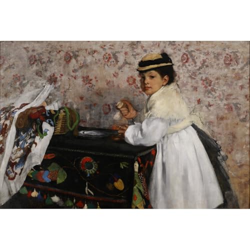 Poster imprimé roulé Degas Portrait d'Hortense 76.2x101.6 cm Art Print mural