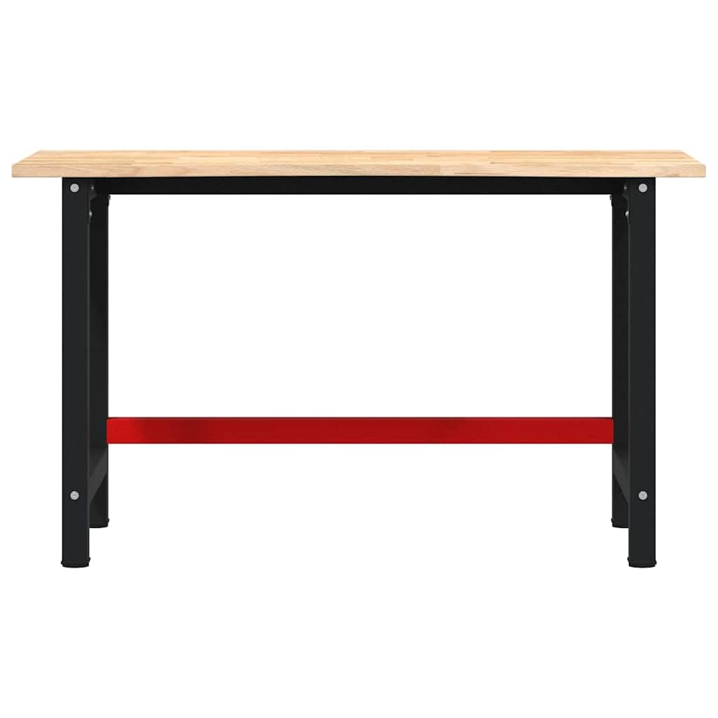 vidaXL Banco de Trabajo Madera Maciza de Roble 140x60x81,5 cm, Mesa de Trabajo, estación de Trabajo, Banco de Trabajo de Metal