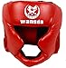 Protector de casco de boxeo para entrenamiento de adultos, competición, tipo cerrado, equipo de fitness para artes marciales, taekwondo, práctica piel sintética, karate(rojo)