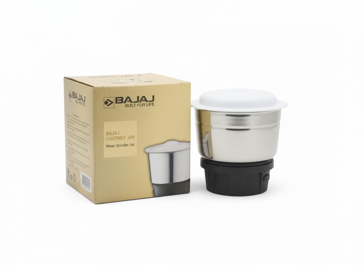 new Swati Bajaj 180ml Chutney Grinding Jar | Compatible with 50+ Bajaj & MR Mixer Grinder Models | Original Replacement Jar Assembly