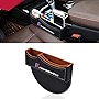 YOASIUX Sports Fashion Embroidery Storage Box Seat Gap Filler, Console Organizer, Car Pocket, Seat Catcher, Seat Crevice Storage Box(Black)