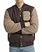 EASTIFIED Mens Hotline Miami Varsity Letterman Fashion Wool Bomber Slim Fit Casual Warm Boys College Baseball Jacket (3X-Large, Brown)