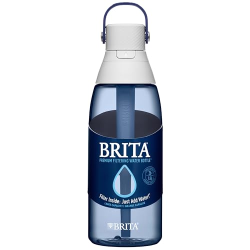 Brita Hard-Sided Plastic Premium Filtering Water Bottle, BPA-Free, Reusable, Replaces 300 Plastic Water Bottles, Filter Lasts 2 Months or 40 Gallons, Includes 1 Filter, Night Sky - 36 oz. - image 8